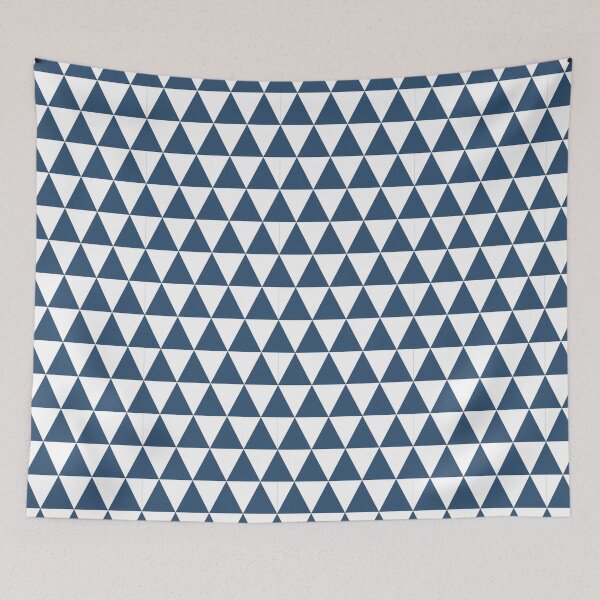 Item preview, White And Denim Triangle Grid Pattern designed and sold by pattern-archive.
