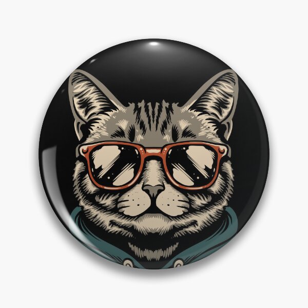 Item preview, Stay Pawsitive Cool Cat With Sunglasses Funny Cat Lover Vintage T-Shirt Design designed and sold by phsycartwork.