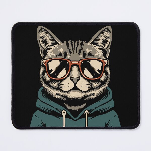 Item preview, Stay Pawsitive Cool Cat With Sunglasses Funny Cat Lover Vintage T-Shirt Design designed and sold by phsycartwork.