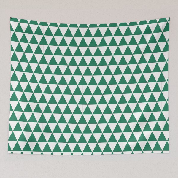 Item preview, White And Green Triangle Grid Pattern designed and sold by pattern-archive.