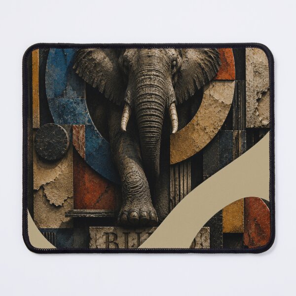Item preview, Deep Work Engineer Geometric Elephant Stone Relief Home Office Wall Art Poster designed and sold by SavannaStrikes.
