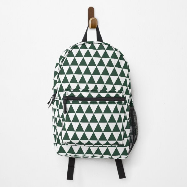Item preview, White And Forest Green Triangle Grid Pattern designed and sold by pattern-archive.