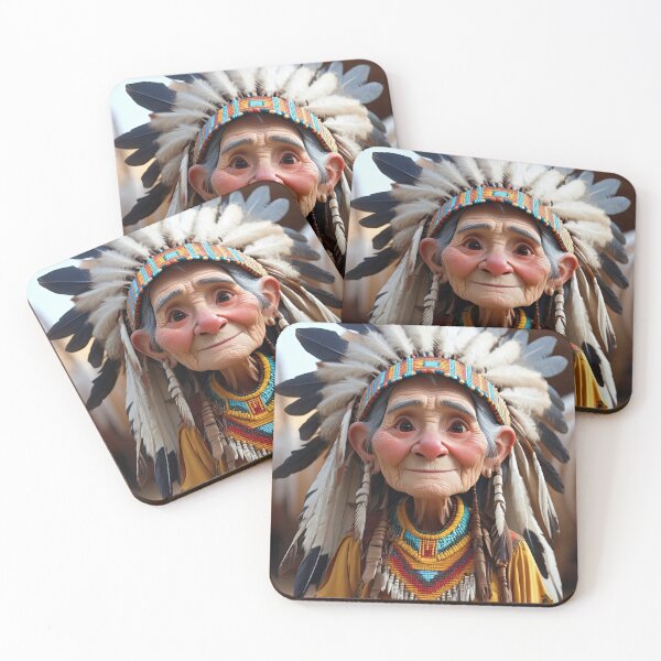 Item preview, Old woman playing an Indian designed and sold by Colin Bentham.