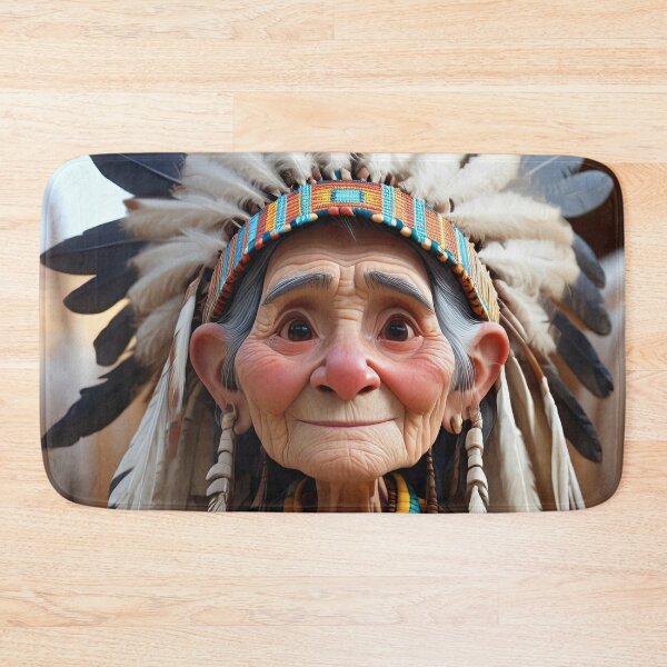 Item preview, Old woman playing an Indian designed and sold by Colin Bentham.