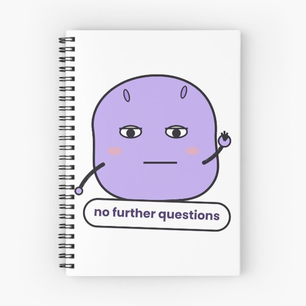 Item preview, No Further Questions Deadpan Blob Sticker designed and sold by QuirkyCartel.