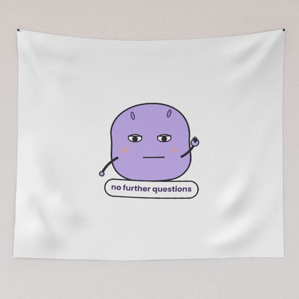 Item preview, No Further Questions Deadpan Blob Sticker designed and sold by QuirkyCartel.