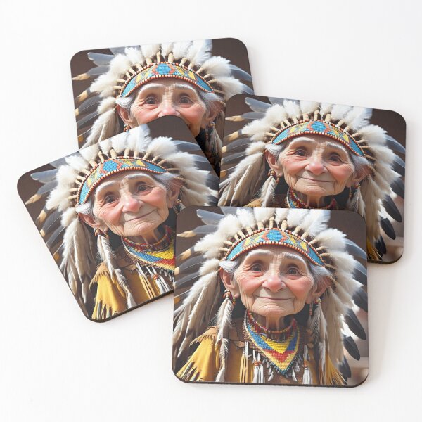 Item preview, Old woman playing an Indian designed and sold by Colin Bentham.