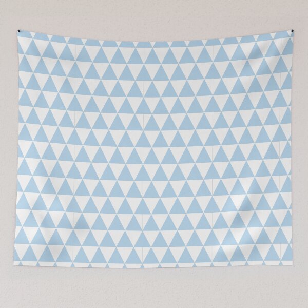 Item preview, White And Ice Blue Triangle Grid Pattern designed and sold by pattern-archive.