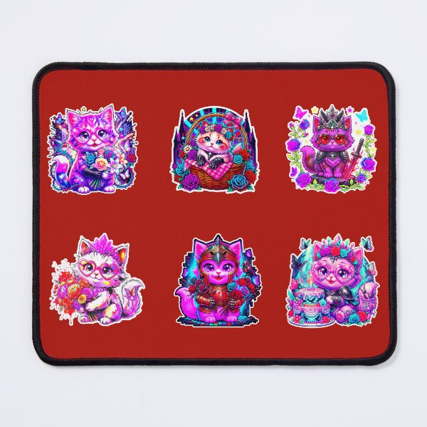 Item preview, Cute Cat Stickers Pack – Kawaii Kitten Set for Laptop, Phone & School Supplies designed and sold by Cyber-ART-Studio.