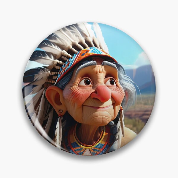 Item preview, Old woman playing an Indian designed and sold by Colin Bentham.