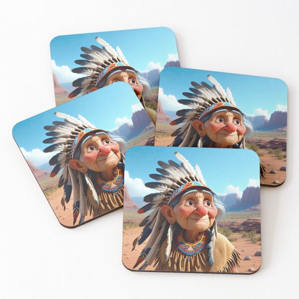 Item preview, Old woman playing an Indian designed and sold by Colin Bentham.