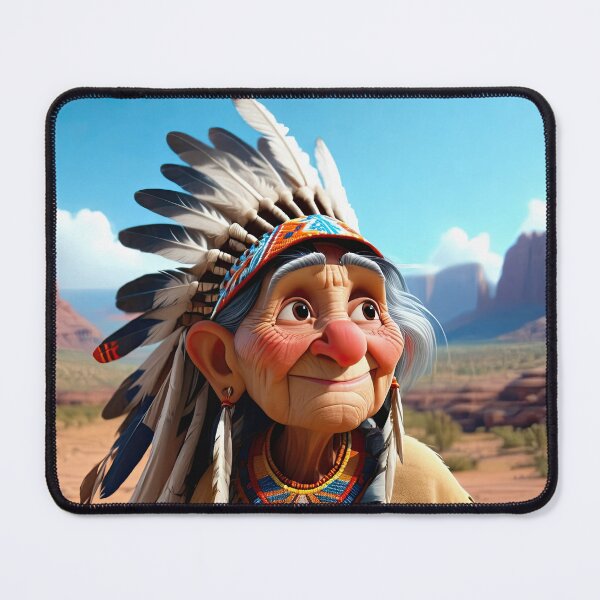 Item preview, Old woman playing an Indian designed and sold by Colin Bentham.
