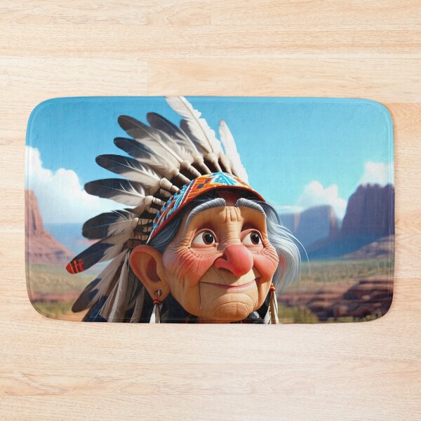 Item preview, Old woman playing an Indian designed and sold by Colin Bentham.