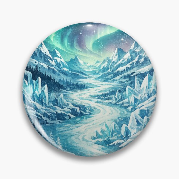 Item preview, Aurora Borealis: Northern Lights Snowy Mountain Peak Arctic Mystical designed and sold by irfanshikh.