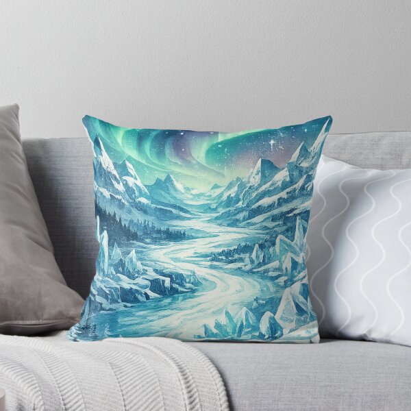 Item preview, Aurora Borealis: Northern Lights Snowy Mountain Peak Arctic Mystical designed and sold by irfanshikh.