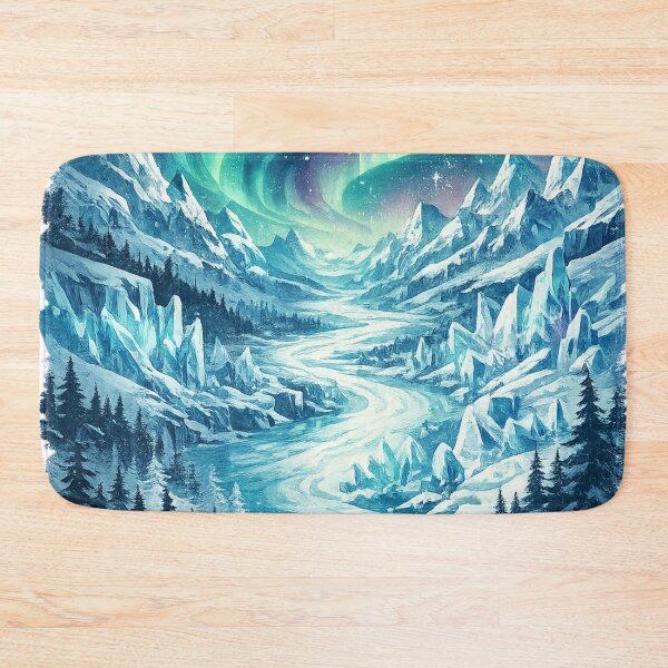 Item preview, Aurora Borealis: Northern Lights Snowy Mountain Peak Arctic Mystical designed and sold by irfanshikh.
