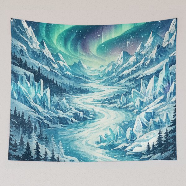 Item preview, Aurora Borealis: Northern Lights Snowy Mountain Peak Arctic Mystical designed and sold by irfanshikh.