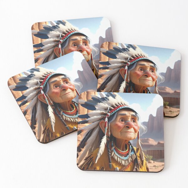Item preview, Old woman playing an Indian designed and sold by Colin Bentham.