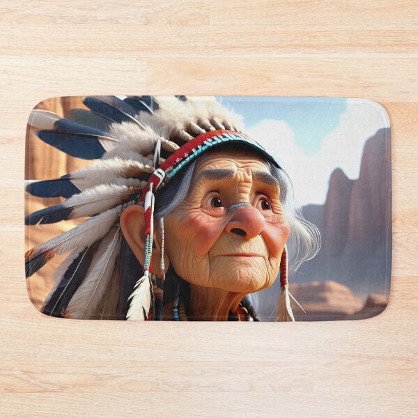 Item preview, Old woman playing an Indian designed and sold by Colin Bentham.