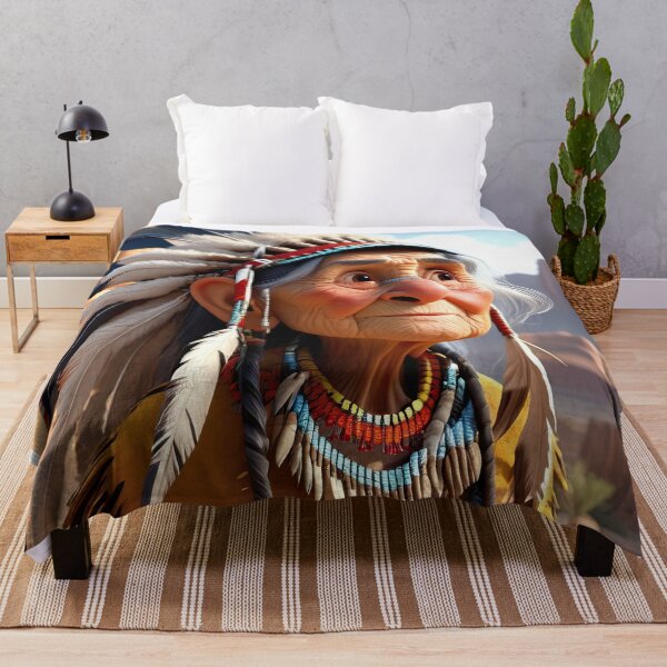 Item preview, Old woman playing an Indian designed and sold by Colin Bentham.