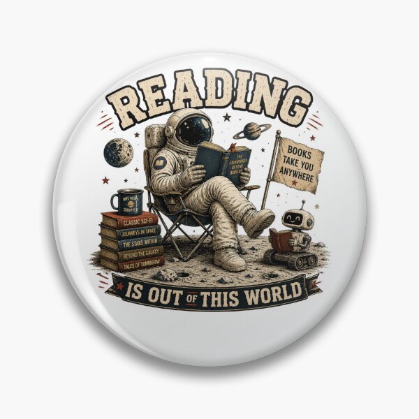 Item preview, Reading Is Out Of This World Funny Astronaut Book Lover Vintage Shirt designed and sold by Masloshop.