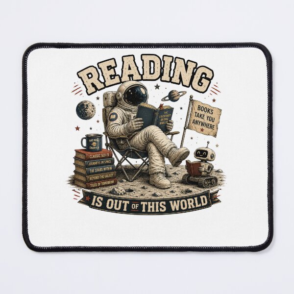 Item preview, Reading Is Out Of This World Funny Astronaut Book Lover Vintage Shirt designed and sold by Masloshop.