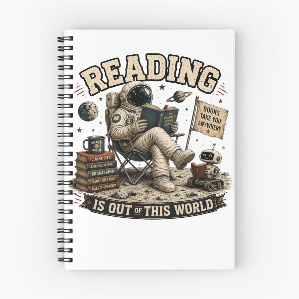 Item preview, Reading Is Out Of This World Funny Astronaut Book Lover Vintage Shirt designed and sold by Masloshop.