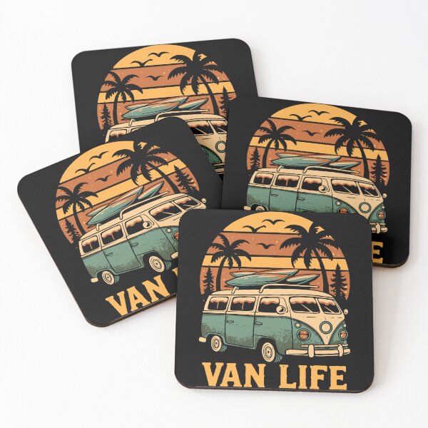 Item preview, Van Life Retro Camper Van Surf Beach Adventure Vintage T-Shirt Design designed and sold by phsycartwork.