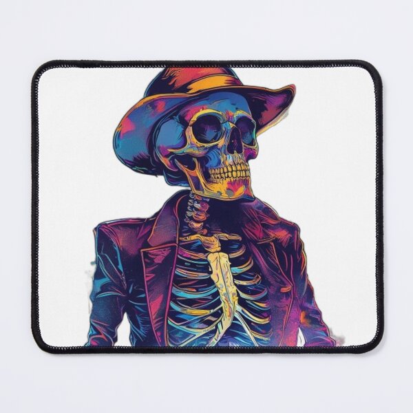 Item preview, Vibrant Vintage Skeleton Goth Art – Bold, Colorful Illustration designed and sold by Shadow-Stone.