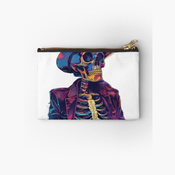 Item preview, Vibrant Vintage Skeleton Goth Art – Bold, Colorful Illustration designed and sold by Shadow-Stone.