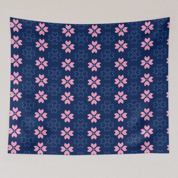 Item preview, Sakura Floral Pattern Geometric Mon Ornament designed and sold by Zaya_art.