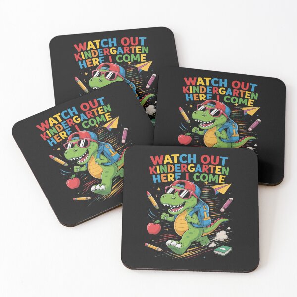 Item preview, Funny Dino Watch Out Kindergarten Here I Come Back to school designed and sold by kotastiart.
