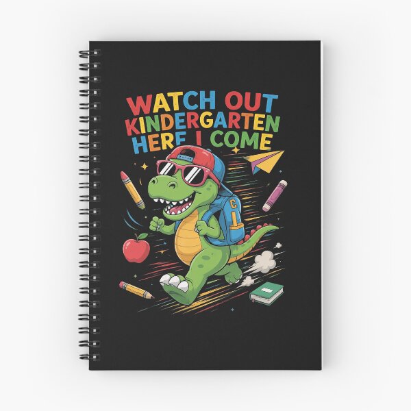 Item preview, Funny Dino Watch Out Kindergarten Here I Come Back to school designed and sold by kotastiart.