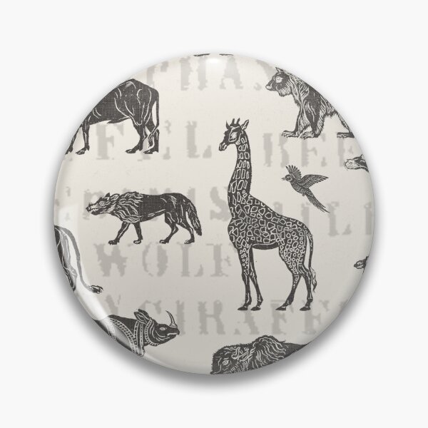 Item preview, ANTIQUE ANIMAL ATLAS - ANTIQUE BLACK ON WARM IVORY designed and sold by FISCHKANDI DESIGN STUDIO.