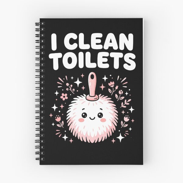 Item preview, I Clean Toilets Funny Janitor Housekeeper Maid Kawaii Design T-Shirt | Cute Cleaning Graphic Gift designed and sold by Trendably.