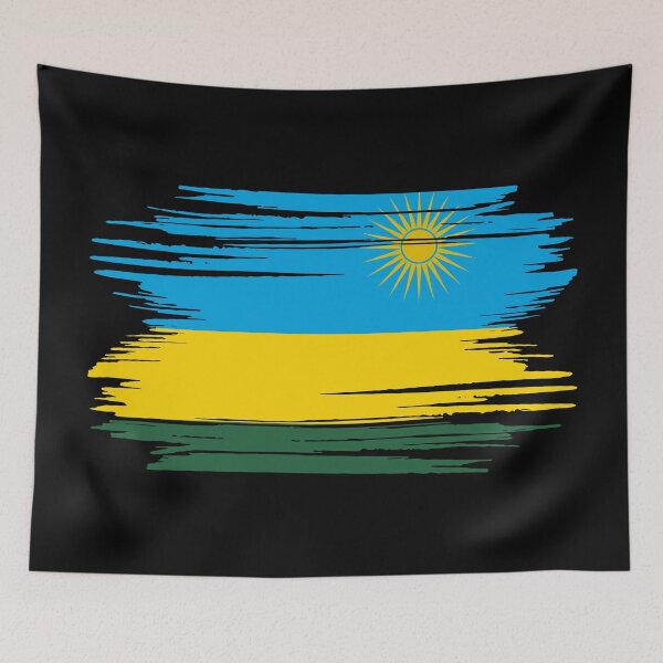 Item preview, Distressed Rwanda Flag RW designed and sold by shitpostee.