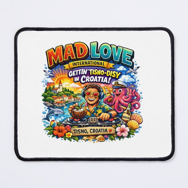 Item preview, Mad Love International – Gettin' Tisno-Disy in Croatia | Funny Music Festival T-Shirt Design | Tisno Beach Party Graphic | Print-on-Demand PNG Bundle designed and sold by Sushikidsntod.