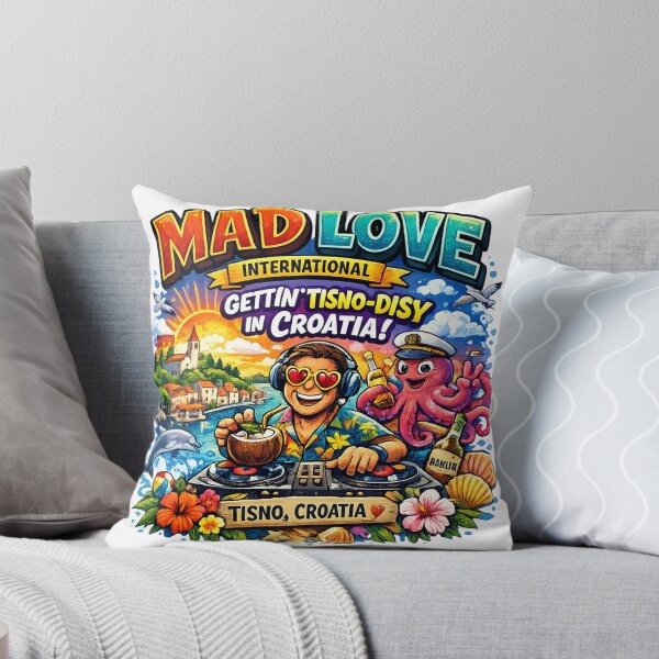 Item preview, Mad Love International – Gettin' Tisno-Disy in Croatia | Funny Music Festival T-Shirt Design | Tisno Beach Party Graphic | Print-on-Demand PNG Bundle designed and sold by Sushikidsntod.