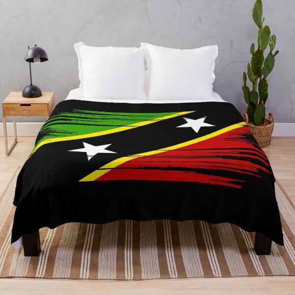 Item preview, Distressed Saint Kitts And Nevis Flag KN designed and sold by shitpostee.