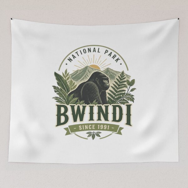 Item preview, National Park Bwindi Since 1991 Mountain Gorilla Trekking Uganda Safari Souvenir designed and sold by Simsimah26Parks.
