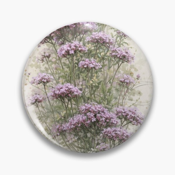 Item preview, Lavender Valerian Botanical Watercolor Wallpaper Pattern designed and sold by WitchyBotanicaArt.
