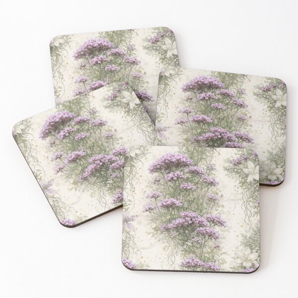 Item preview, Lavender Valerian Botanical Watercolor Wallpaper Pattern designed and sold by WitchyBotanicaArt.