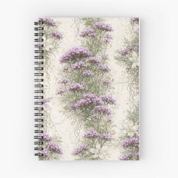 Item preview, Lavender Valerian Botanical Watercolor Wallpaper Pattern designed and sold by WitchyBotanicaArt.