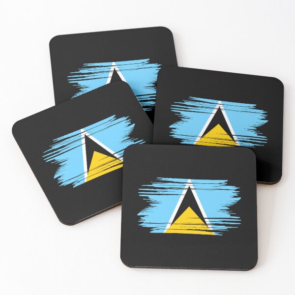 Item preview, Distressed Saint Lucia Flag LC designed and sold by shitpostee.