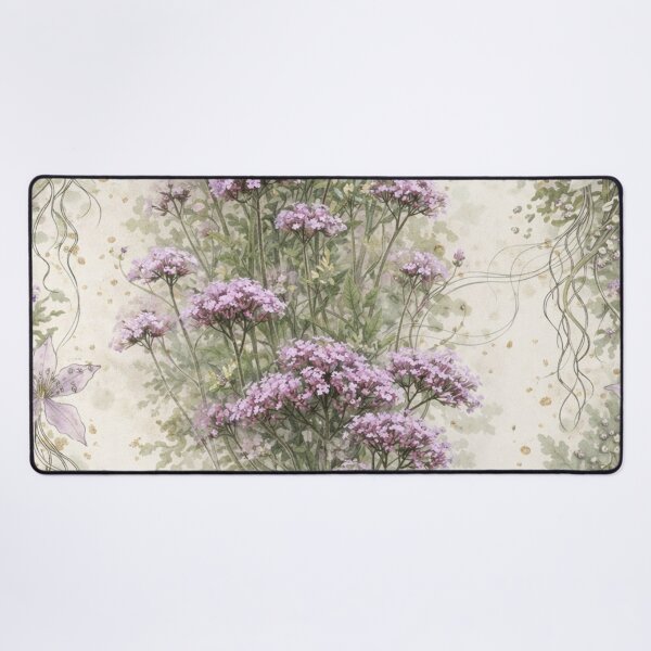 Item preview, Lavender Valerian Botanical Watercolor Wallpaper Pattern designed and sold by WitchyBotanicaArt.