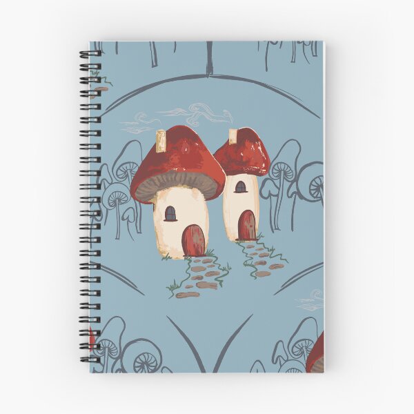 Item preview, Toadstool Cottage Whimsy Light Blue Large scale designed and sold by Dally-Dabble.