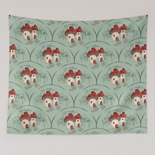 Item preview, Toadstool Cottage Whimsy Soft Green Large scale designed and sold by Dally-Dabble.