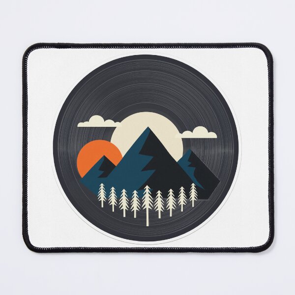 Item preview, Retro Vinyl Record Mountain Sunset Art Tri-blend T-Shirt designed and sold by Alphatheard.