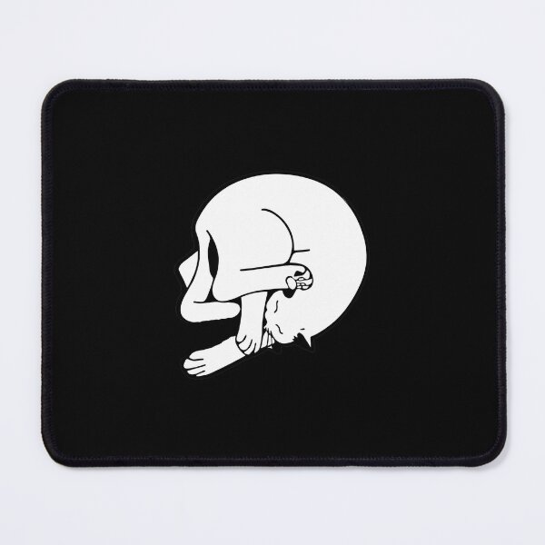 Item preview, Cat Skull Optical Illusion T Shirt, Sleeping Cat Skeleton Graphic, Minimal Gothic Cat Art, Black and White Spooky Design designed and sold by w1ckerman.
