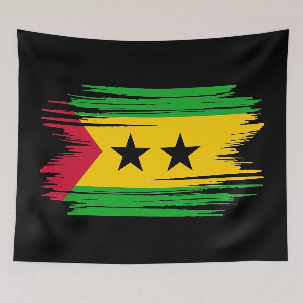 Item preview, Distressed Sao Tome And Principe Flag ST designed and sold by shitpostee.
